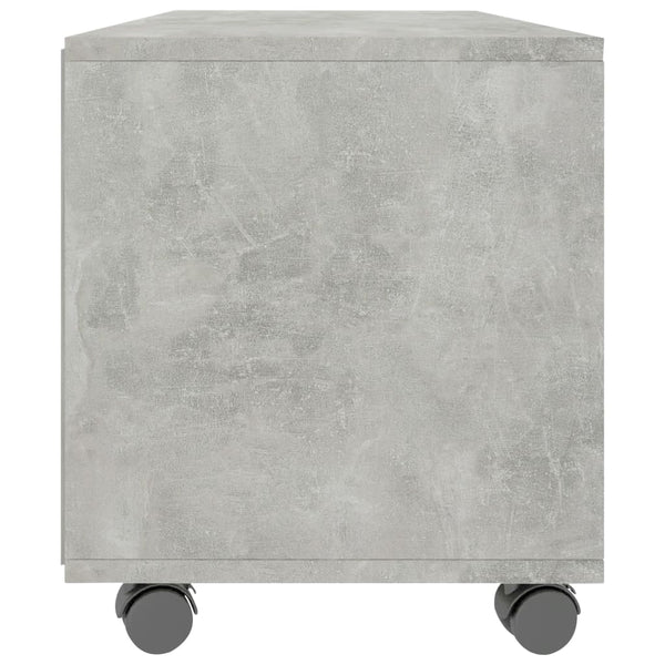 TV-Schrank Betongrau auf Rollen 90x35 cm