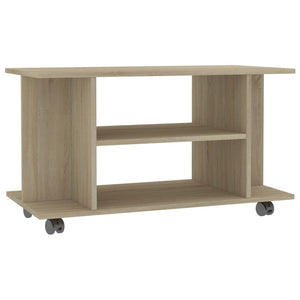 TV-Schrank Sonoma-Eiche mit Rollen 80x40x45 cm