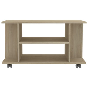 TV-Schrank Sonoma-Eiche mit Rollen 80x40x45 cm
