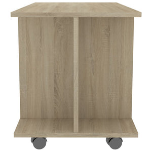 TV-Schrank Sonoma-Eiche mit Rollen 80x40x45 cm