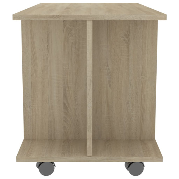 TV-Schrank Sonoma-Eiche mit Rollen 80x40x45 cm