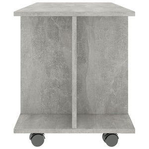 Betongrauer TV-Schrank mit Rollen
