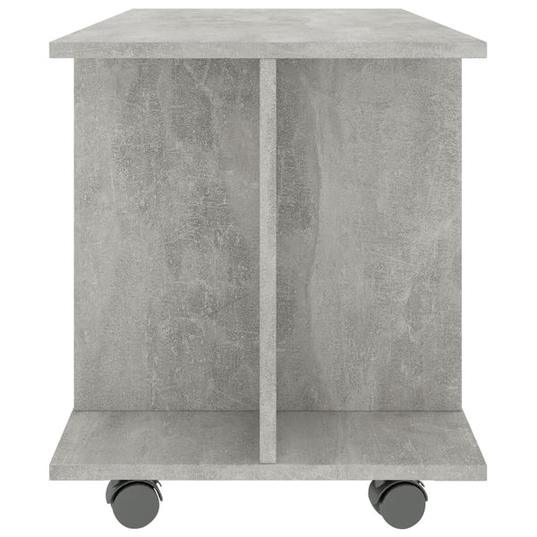 Betongrauer TV-Schrank mit Rollen