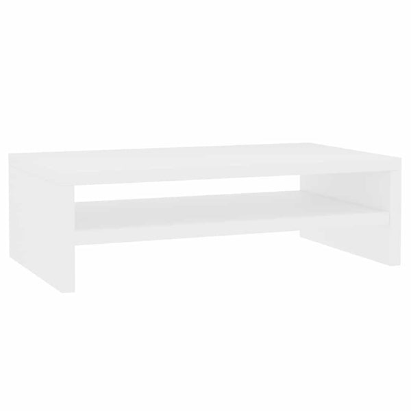 vidaXL Support d'écran Blanc 42x24x13 cm Bois d'ingénierie