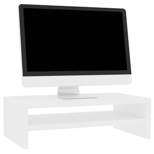 vidaXL Support d'écran Blanc 42x24x13 cm Bois d'ingénierie