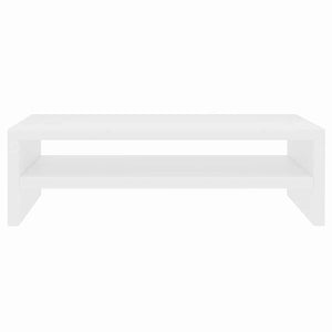 vidaXL Support d'écran Blanc 42x24x13 cm Bois d'ingénierie