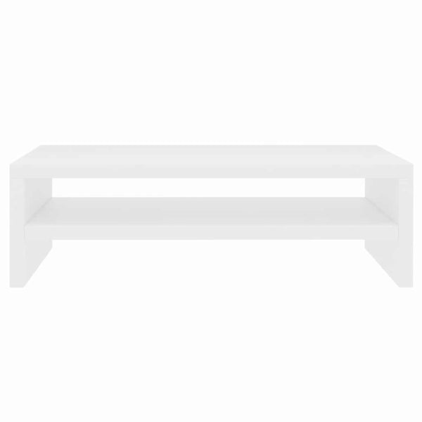 vidaXL Support d'écran Blanc 42x24x13 cm Bois d'ingénierie