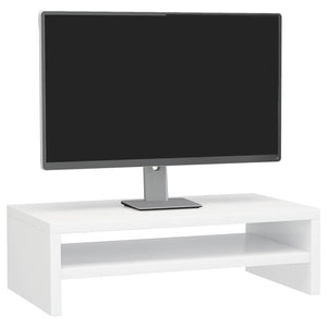 Monitorständer Weiß Hochglanz 42x24x13 cm