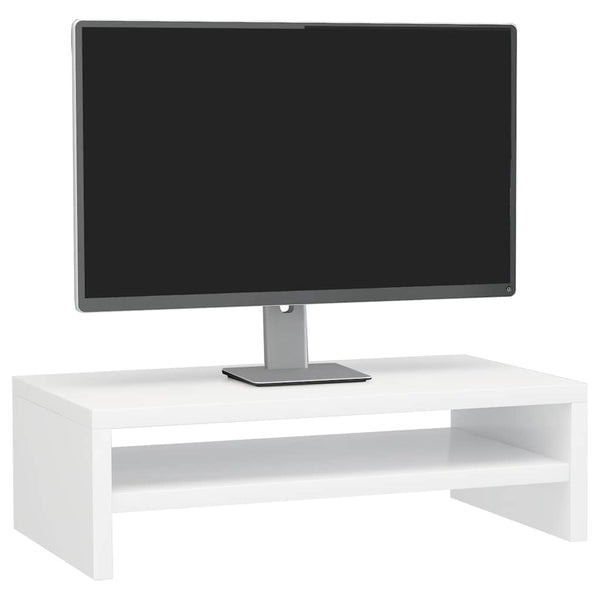 Monitorständer Weiß Hochglanz 42x24x13 cm