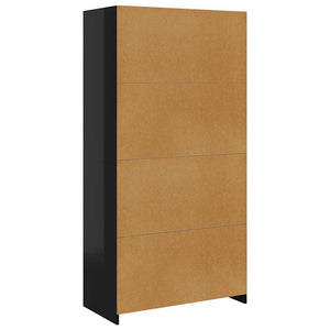 Hochglanz Kleiderschrank Schwarz 100x50x200cm