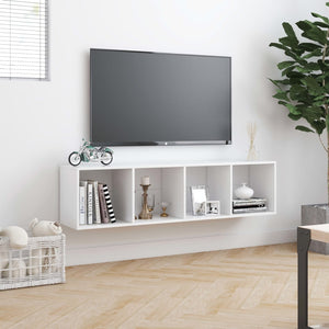 Weißes Bücherregal / TV-Schrank 143 cm