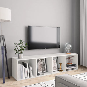 Weißes Bücherregal / TV-Schrank 143 cm