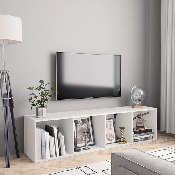 Weißes Bücherregal / TV-Schrank 143 cm