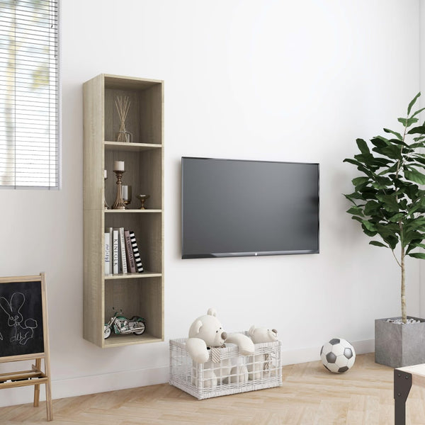 Sonoma Eiche Bücherregal TV-Schrank 143cm