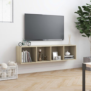 Sonoma Eiche Bücherregal TV-Schrank 143cm