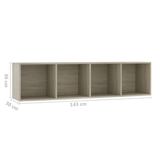 Sonoma Eiche Bücherregal TV-Schrank 143cm