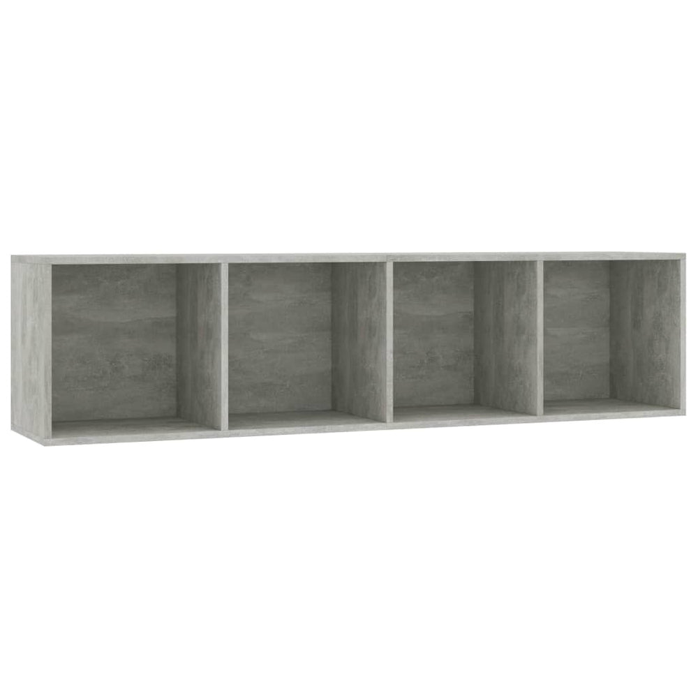 Betongraues Bücherregal/TV-Schrank, 143 cm
