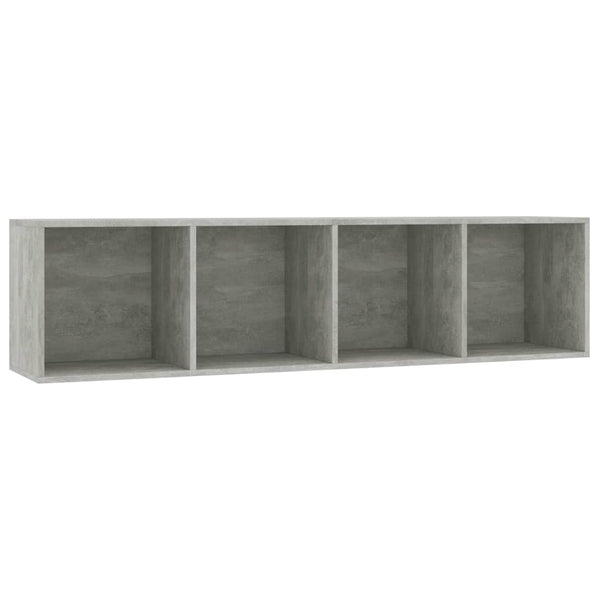 Betongraues Bücherregal/TV-Schrank, 143 cm