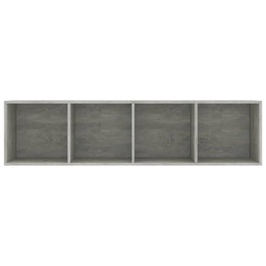 Betongraues Bücherregal/TV-Schrank, 143 cm