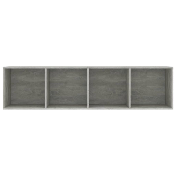 Betongraues Bücherregal/TV-Schrank, 143 cm