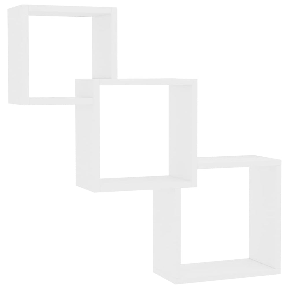 vidaXL Étagères murales cubes blanc 68x15x68 cm bois d'ingénierie