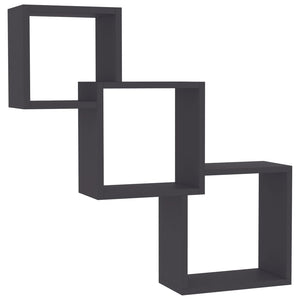 Graues Würfel-Wandregal 68x68 cm
