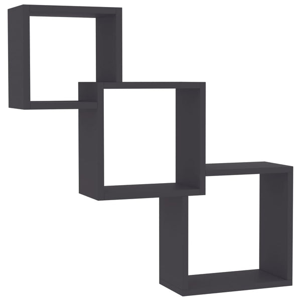 Graues Würfel-Wandregal 68x68 cm