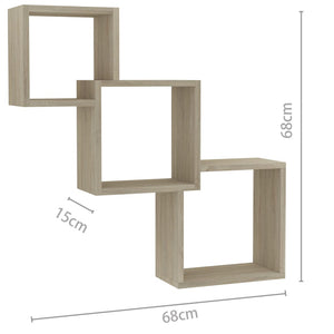 Cube Wandregal Sonoma Eiche 68x68 cm