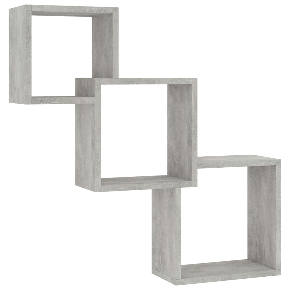 vidaXL Étagères murales cubes gris béton 68x15x68 cm bois d'ingénierie