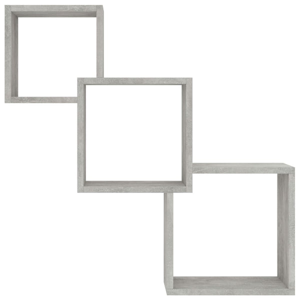 Betongraue Würfel Wandregale 68 cm