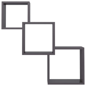 Cube Wandregal, Schwarz, 68 cm