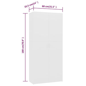 Weißer Schuhschrank 80 cm