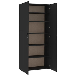 Schuhschrank Schwarz 80x180cm