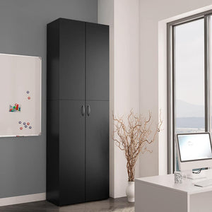 Büroschrank Schwarz 60x32x190 cm