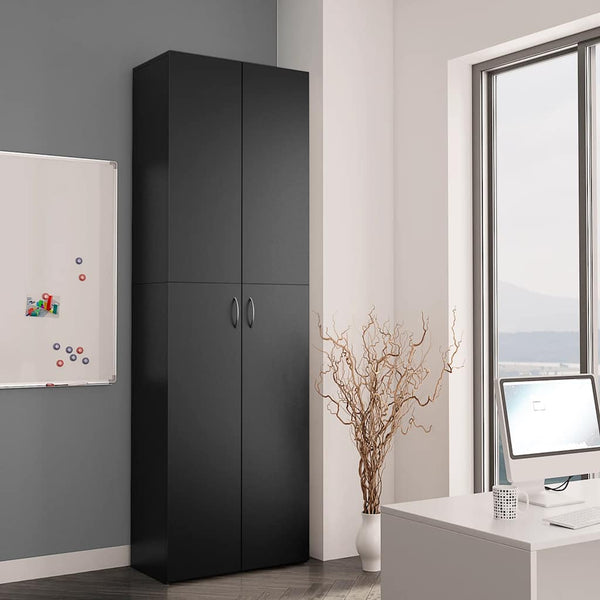 Büroschrank Schwarz 60x32x190 cm