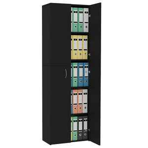 Büroschrank Schwarz 60x32x190 cm