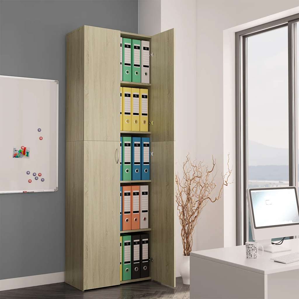 Büroschrank Sonoma Eiche 60x32x190 cm