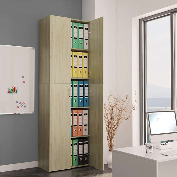 Büroschrank Sonoma Eiche 60x32x190 cm