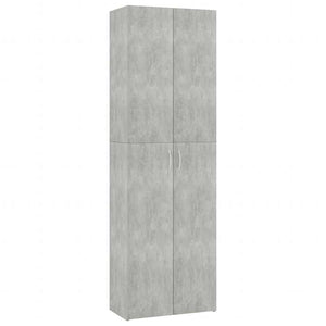 Betongrauer Büroschrank 60x32x190 cm