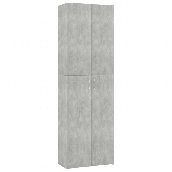 Betongrauer Büroschrank 60x32x190 cm
