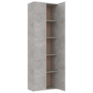 Betongrauer Büroschrank 60x32x190 cm