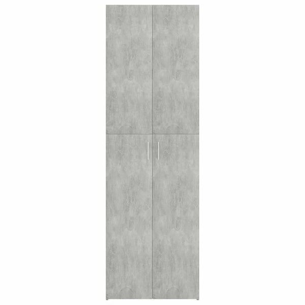 Betongrauer Büroschrank 60x32x190 cm