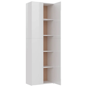 Hochglanz Büroschrank Weiß, 190 cm