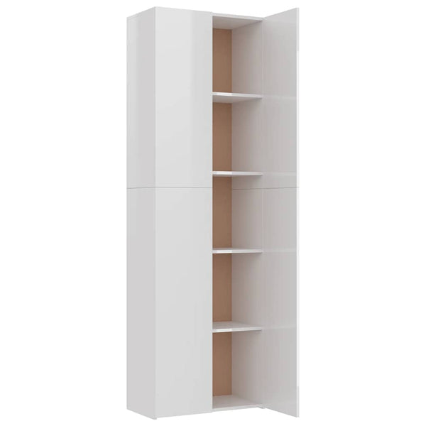 Hochglanz Büroschrank Weiß, 190 cm