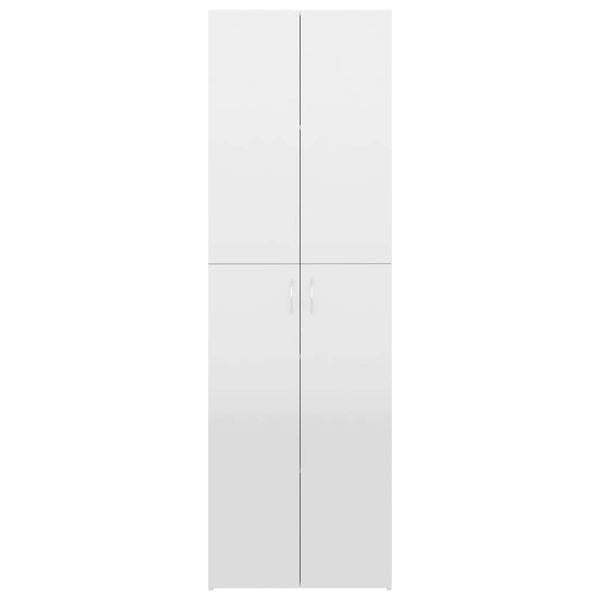 Hochglanz Büroschrank Weiß, 190 cm