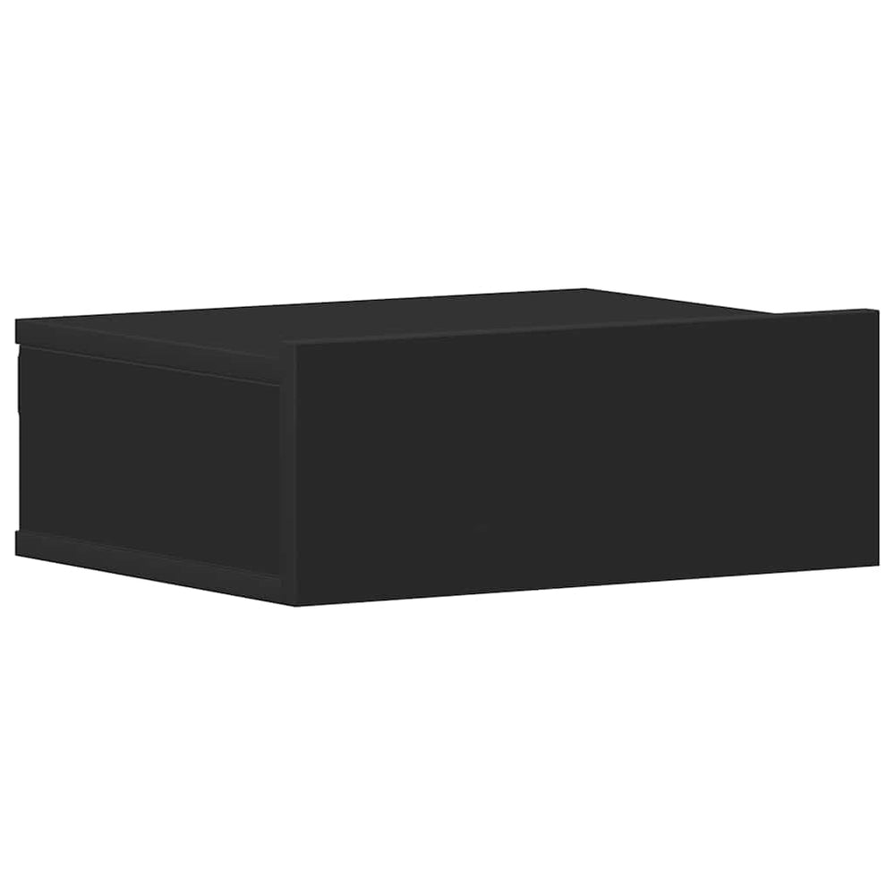 vidaXL Wall-Mounted Nightstand Black 40x30x15 cm Engineered Wood