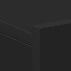 vidaXL Tables de chevet suspendues 2 pcs Noir 40x30x15 cm Bois d'ingénierie