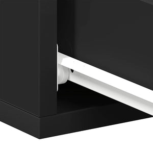 vidaXL Tables de chevet suspendues 2 pcs Noir 40x30x15 cm Bois d'ingénierie