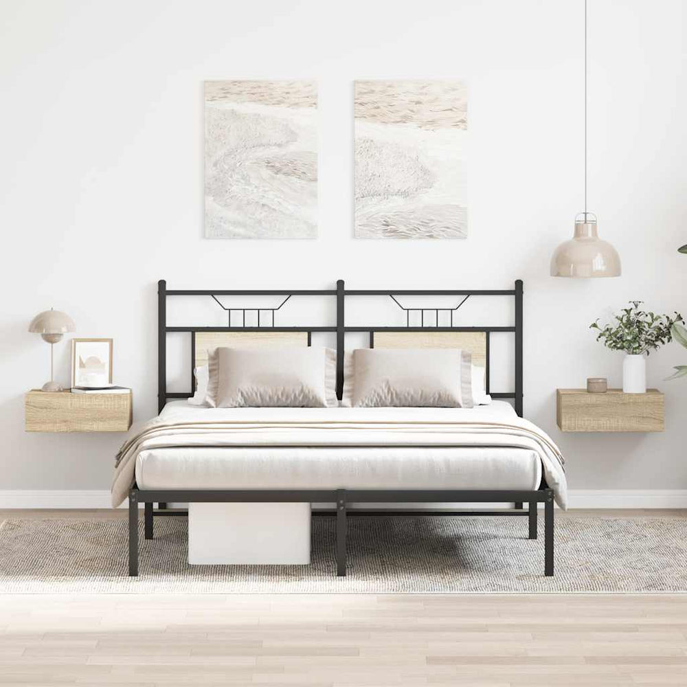 vidaXL Wall-Mounted Nightstands 2 pcs Sonoma Oak 40x30x15 cm