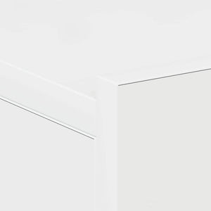 Hängende Nachttische Weiß Hochglanz, 2er-Set
